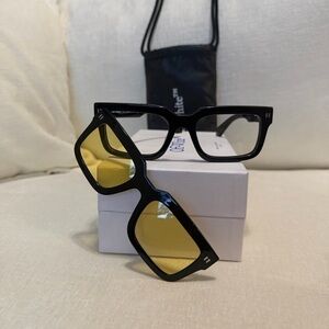 Off-White Cream Box with Blue Logo